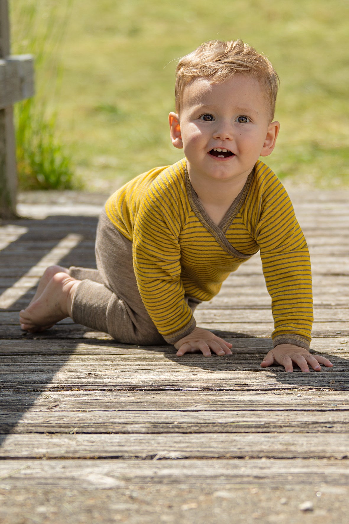 Engel Wolle/Seide Wickelshirt - Safran Engel