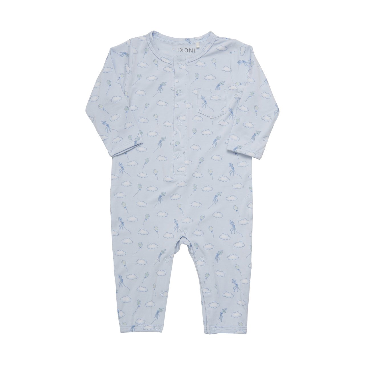 Fixoni Bambus Jumpsuit / Pyjama - Skywriting - Familienbande