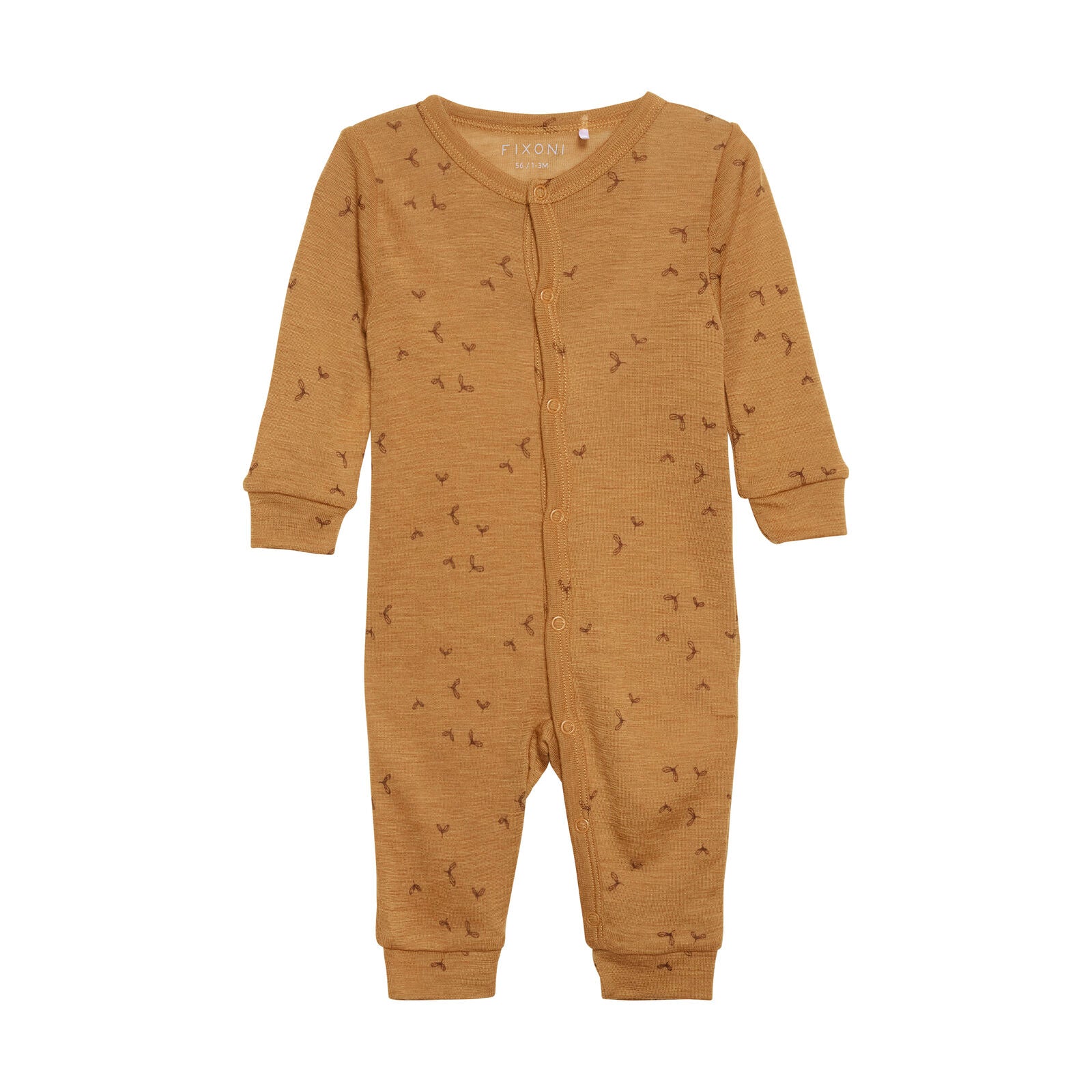 Fixoni Langarm-Spieler oder Pyjama Wolle/Seide - Sugar Brown fixoni