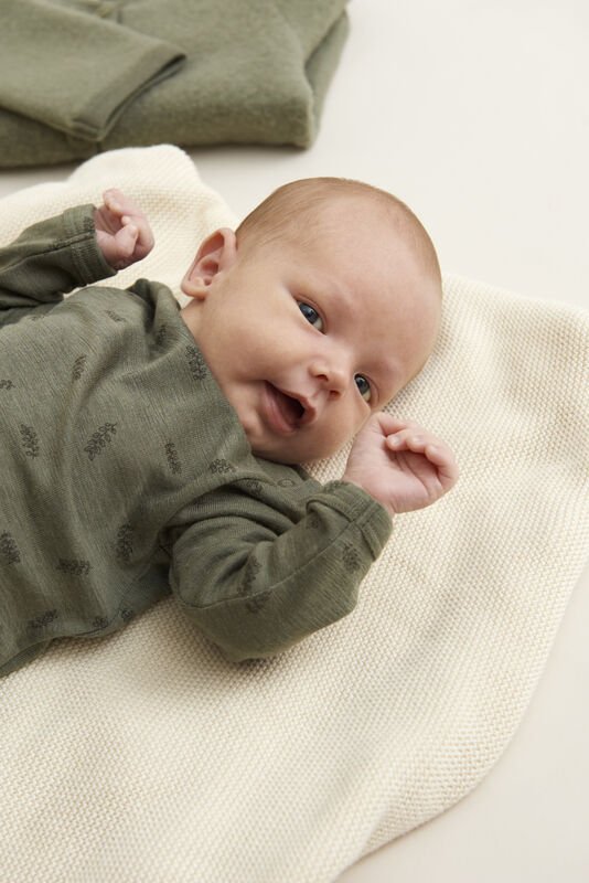 Fixoni Woll-Seide Shirt langarm - Deep Lichen Green fixoni