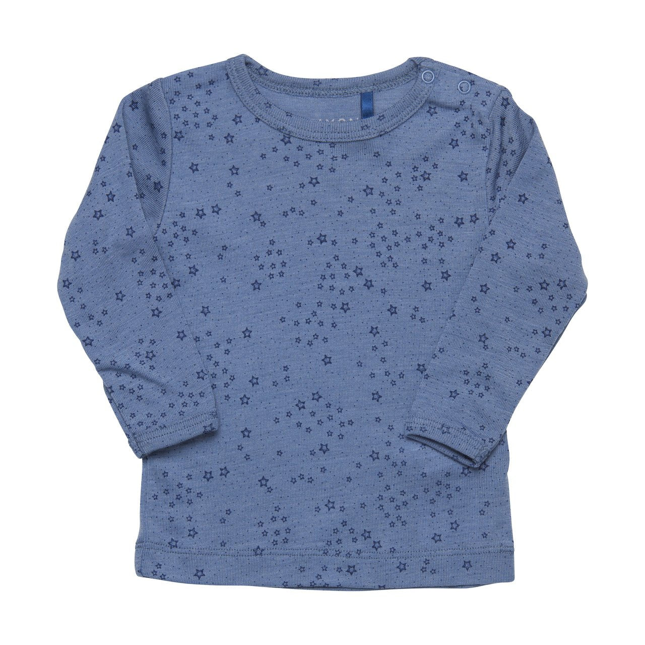 Fixoni Woll-Seide Shirt langarm - Sterne blau fixoni