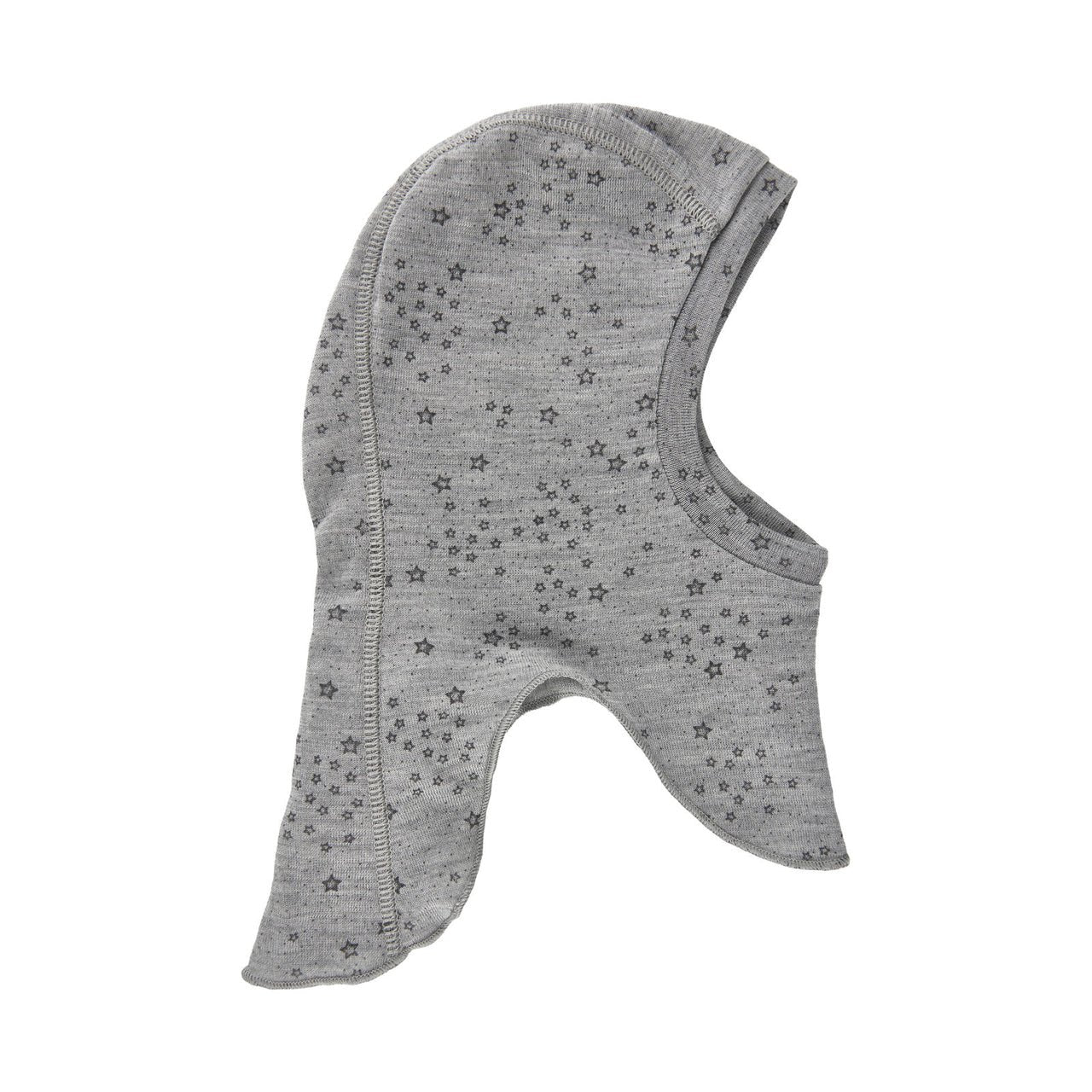 Fixoni Woll-Seide Sturmhaube - Sterne grau fixoni