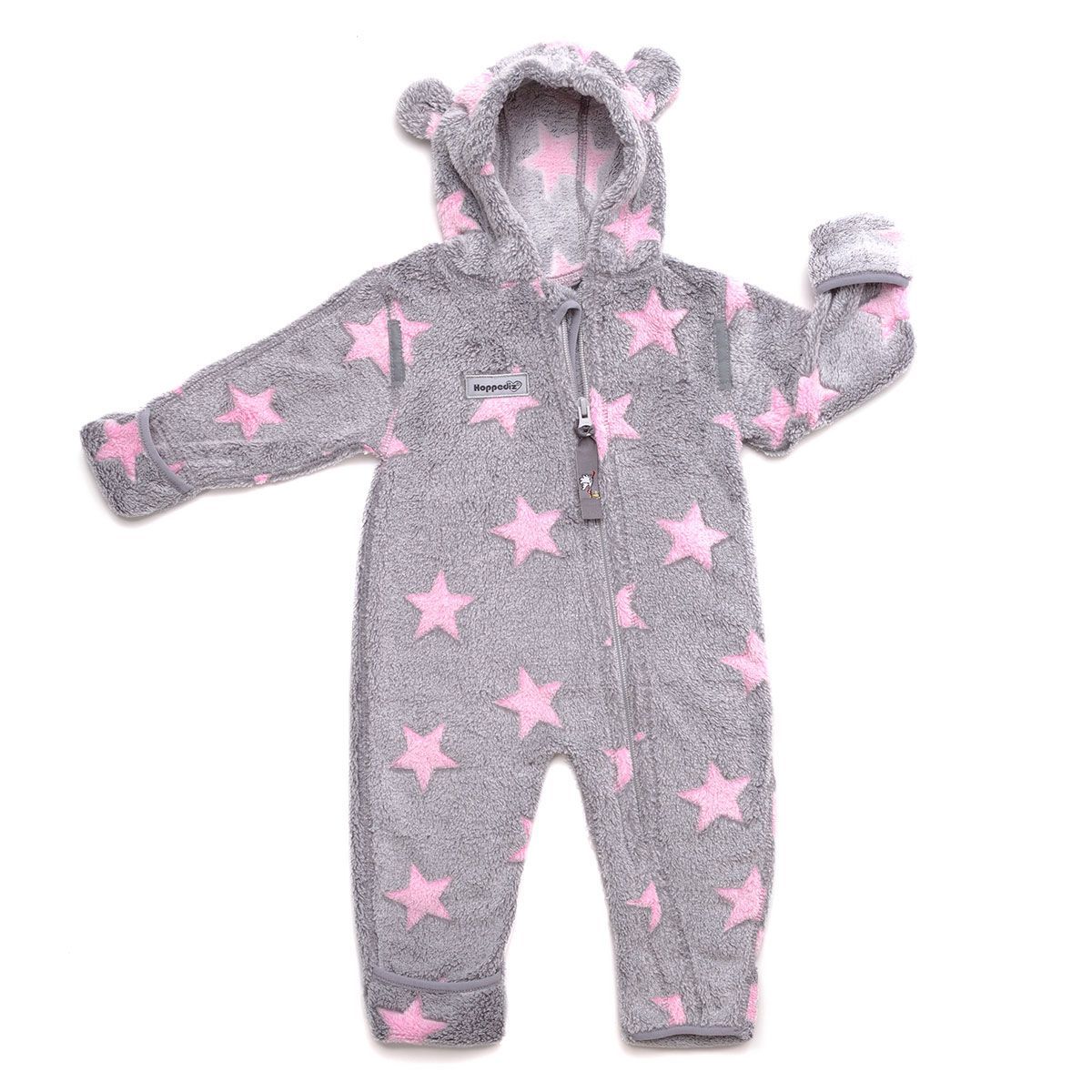Fleece Overall grau-rosé Hoppediz Hoppediz