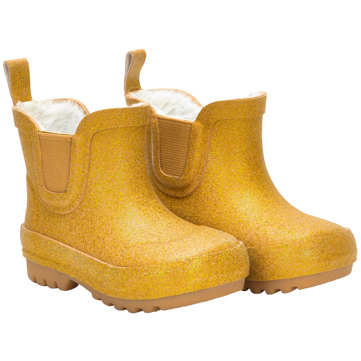 gefütterte Gummistiefel gold-glitzernd kurz - Familienbande