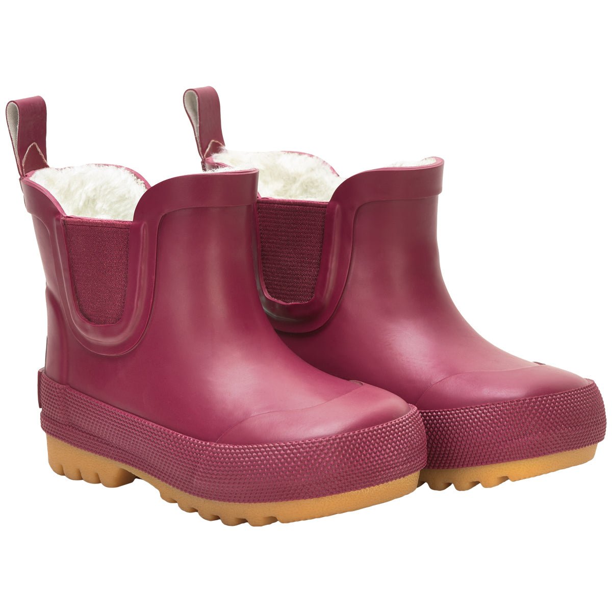 gefütterte Gummistiefel maroon kurz CeLaVi