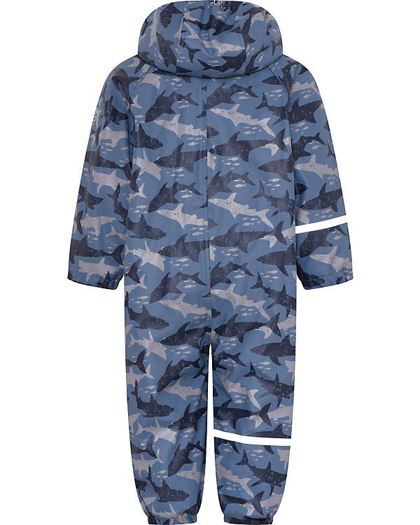 gefütterter Regenoverall Hai blau CeLaVi - Familienbande
