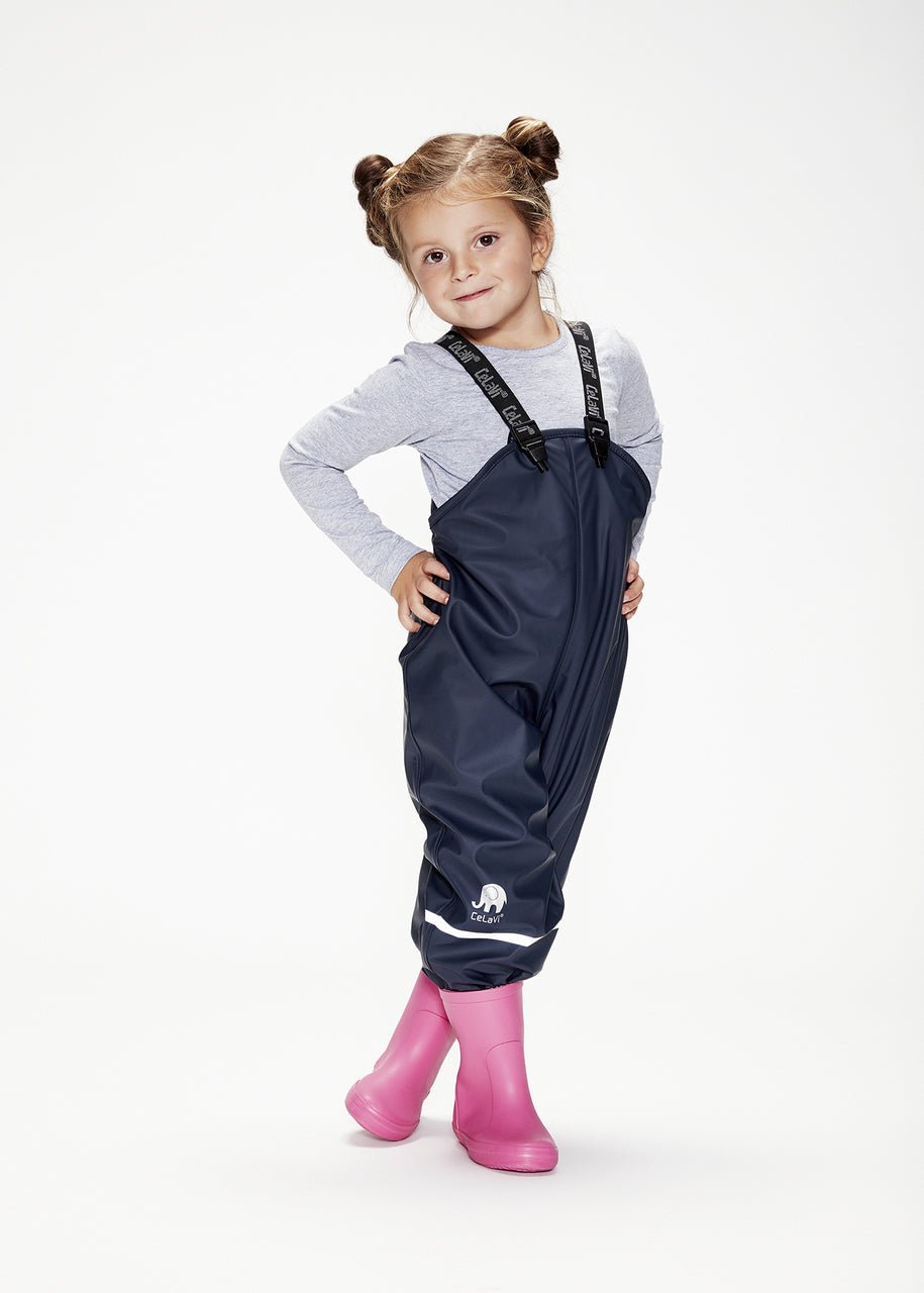 gefüttertes Regenhose mit Latz oceanblue CeLaVi