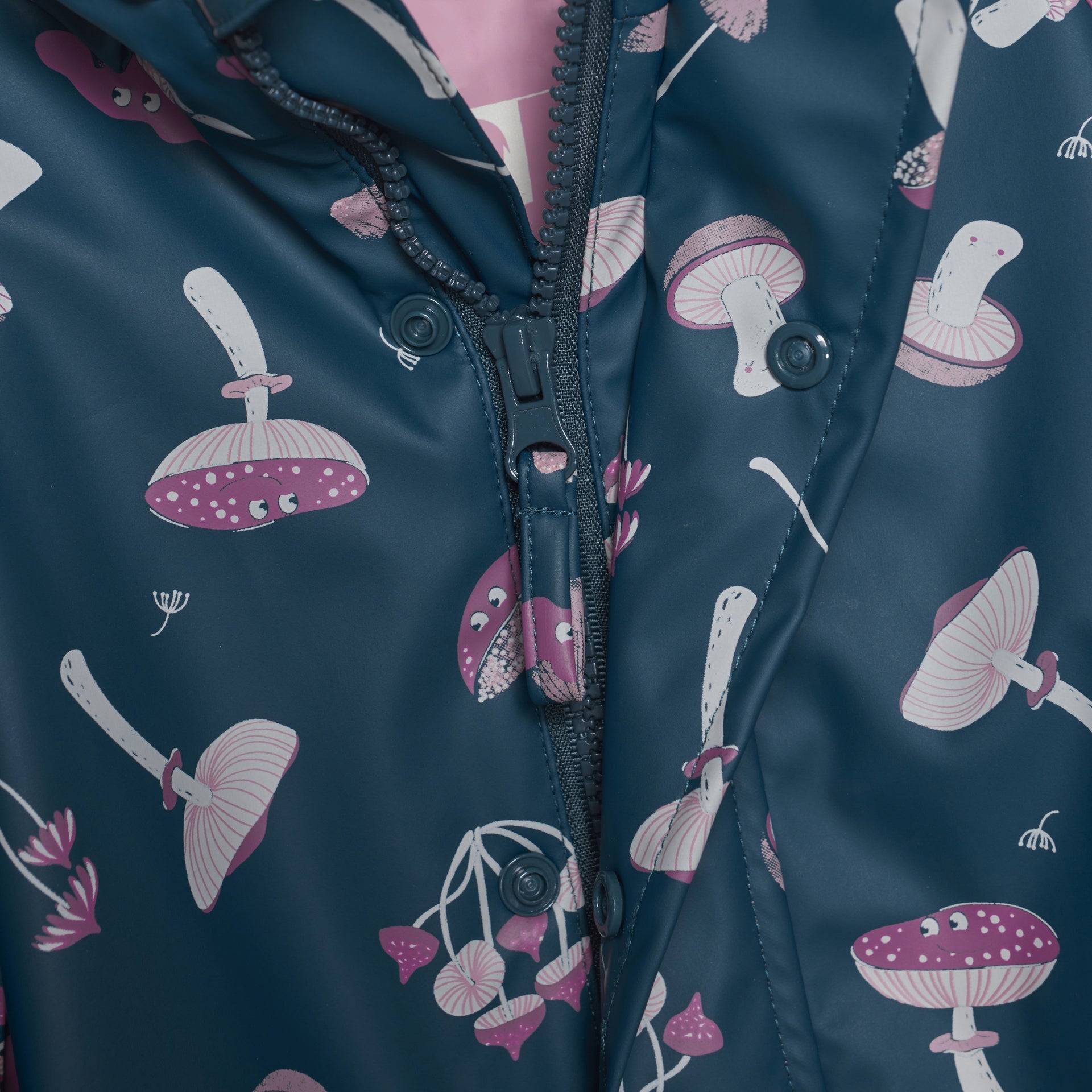 gefüttertes Regenset 2-teilig - Pilze lila CeLaVi