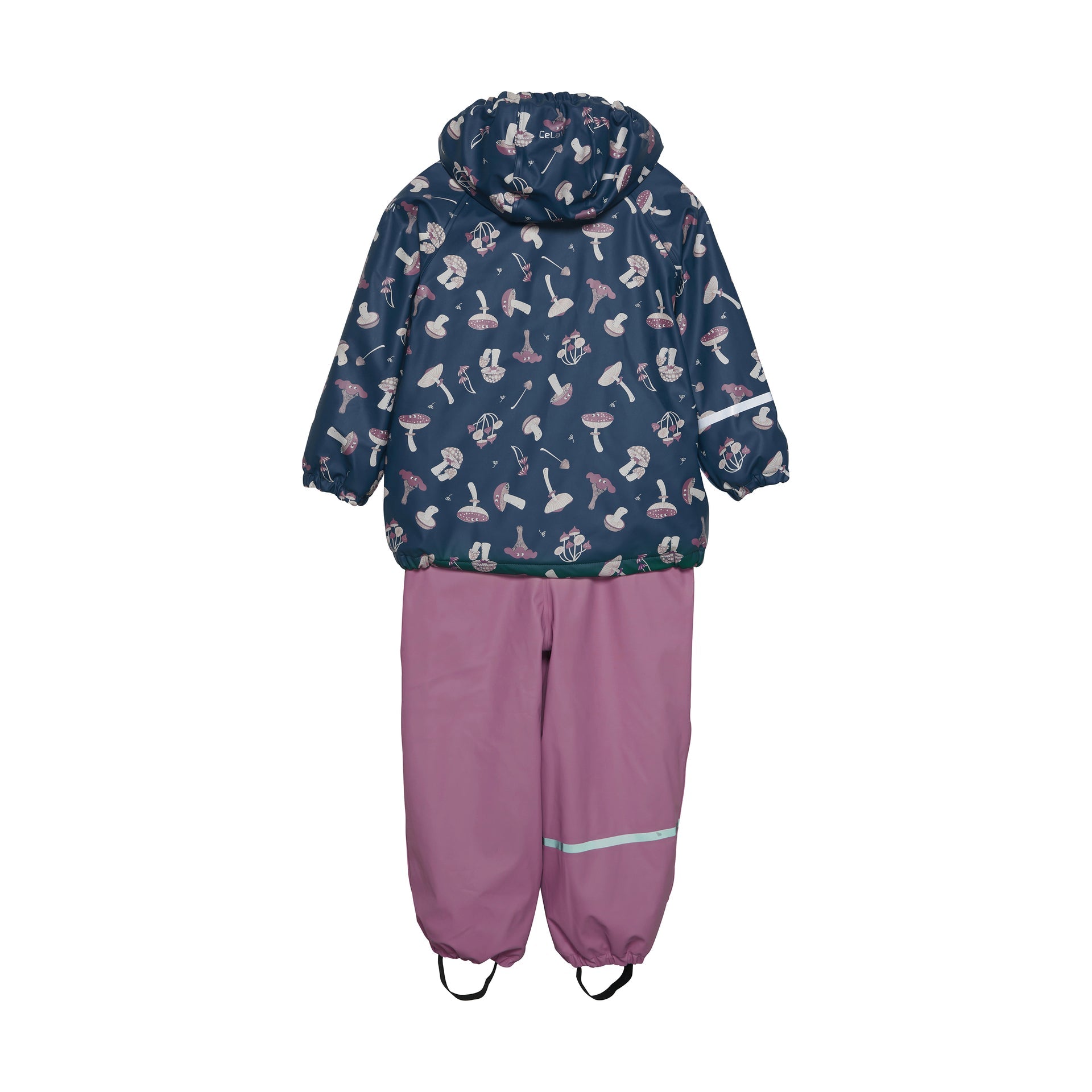 gefüttertes Regenset 2-teilig - Pilze lila CeLaVi