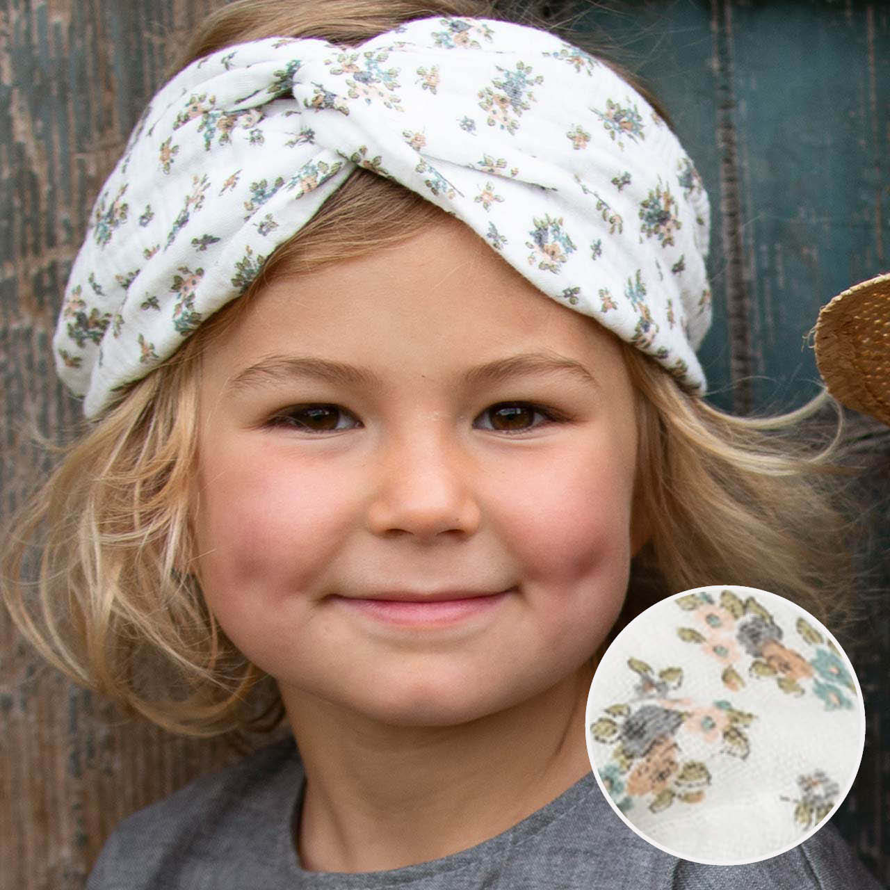 Haarband mit Knoten - Blümchen purepure