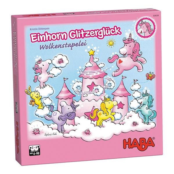 Haba Einhorn Glitzerglück - Wolkenstapelei - Familienbande