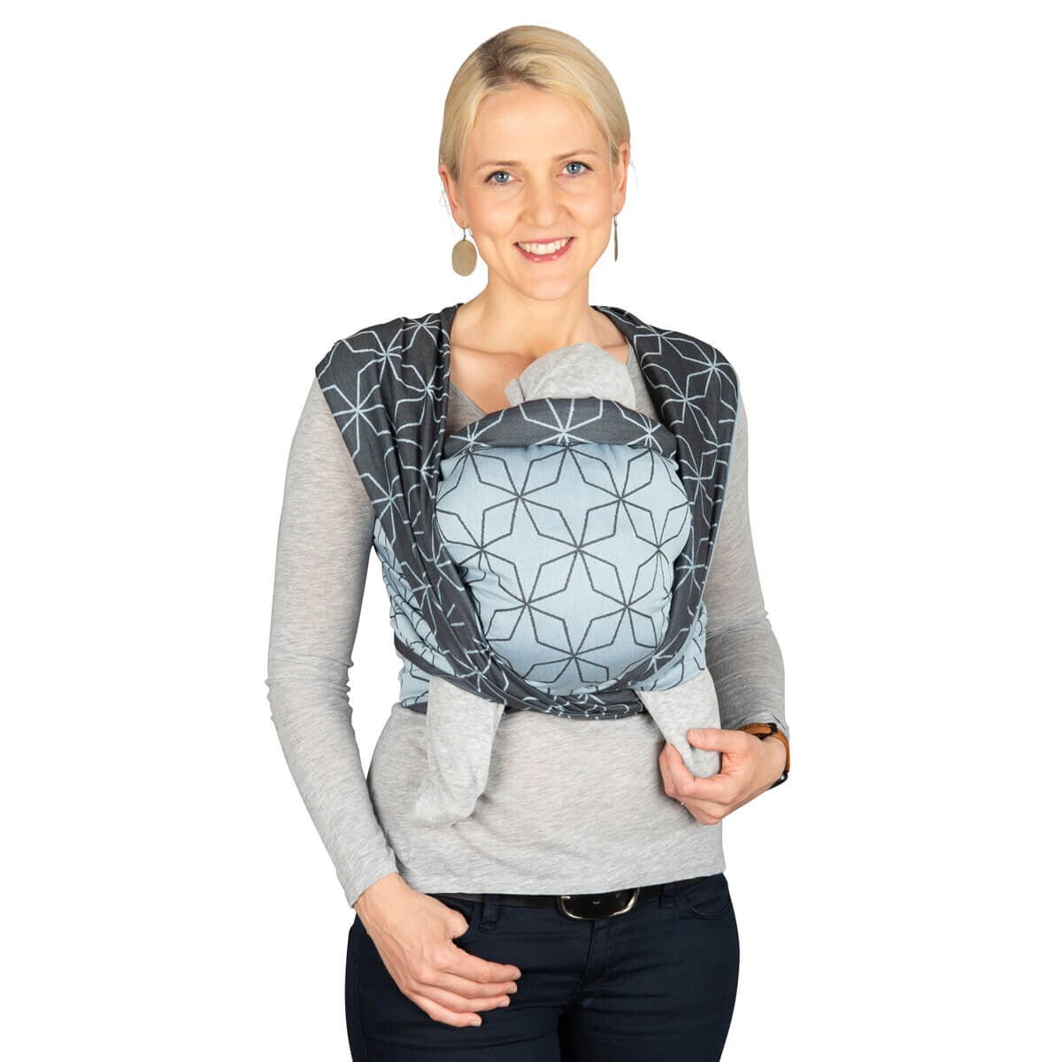 HOPPEDIZ® Tragetuch Jacquard - Aqua Malmö Hoppediz