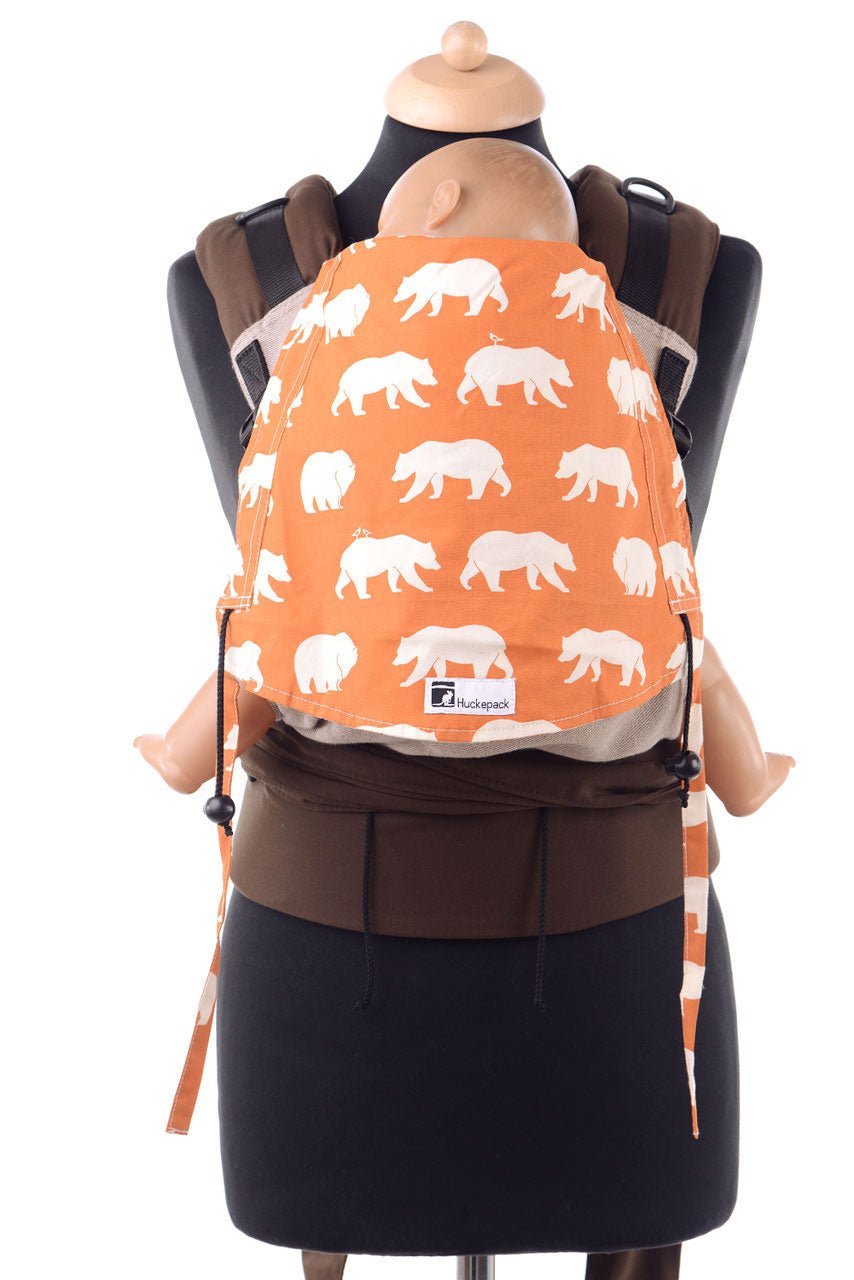 Huckepack Halfbuckle Traghilfe medium hellbraun/orange Bären - Familienbande