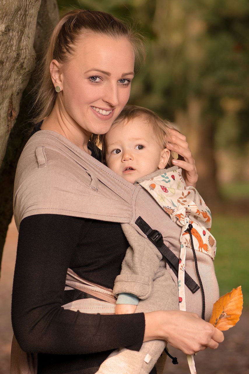Huckepack Wrap Tai Baby Füchse - Familienbande