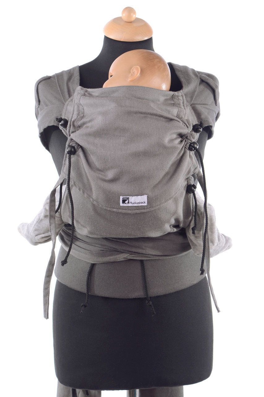 Huckepack Wrap Tai Baby grau - Familienbande