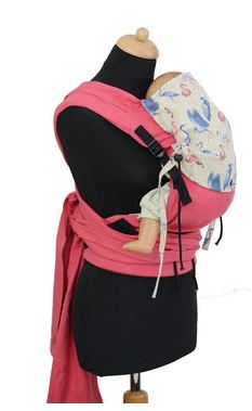 Huckepack Wrap Tai Medium Flamingo - Familienbande