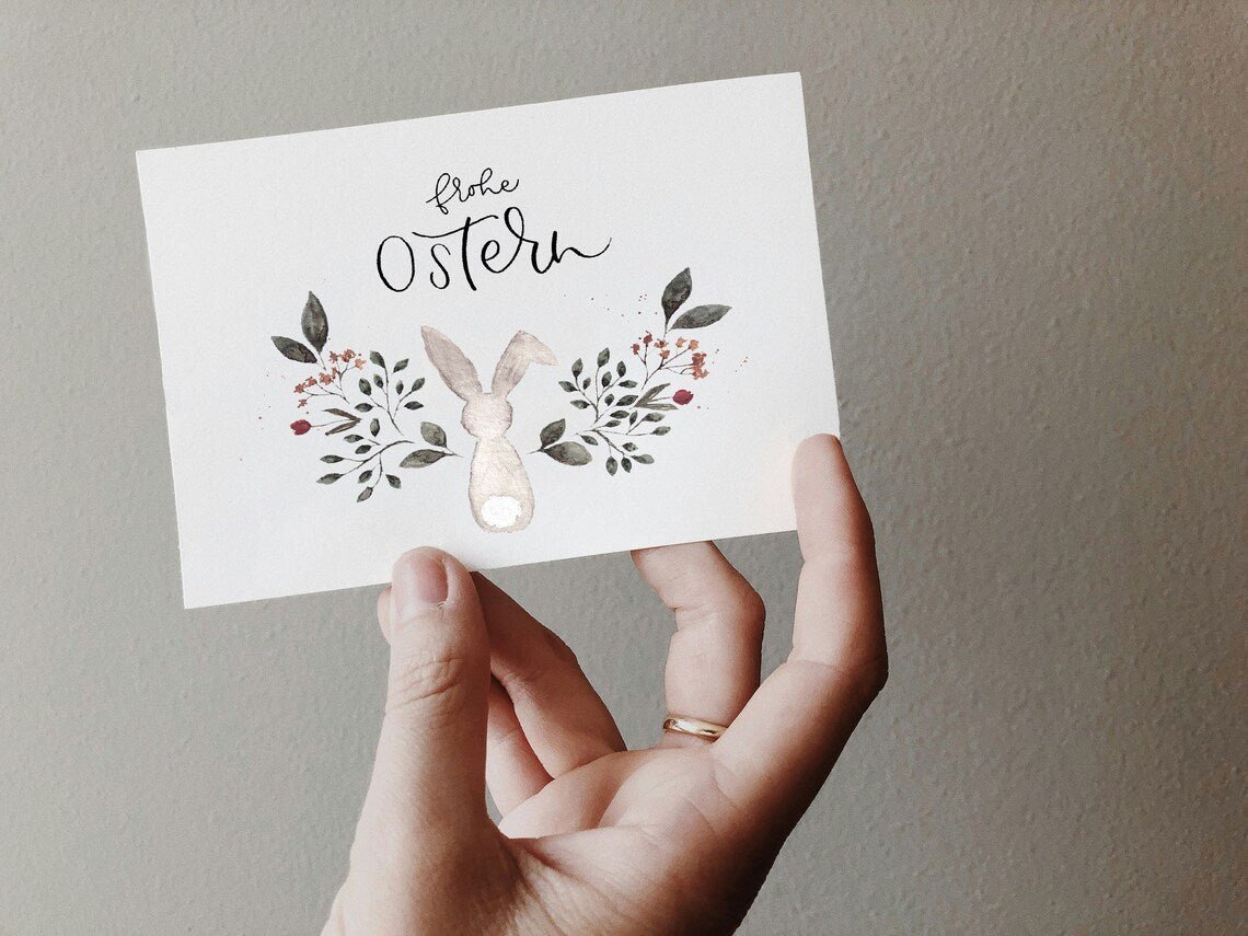"Frohe Ostern" Karte die kunstletterei