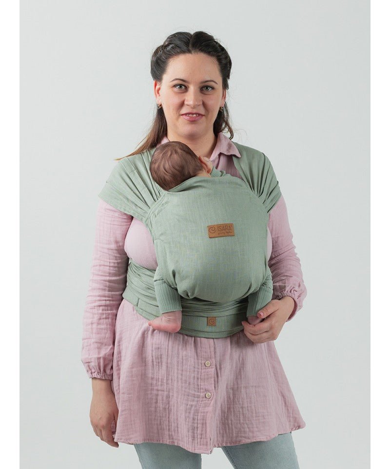 Isara Quick Tie WrapCon - Sage Green Linen isara