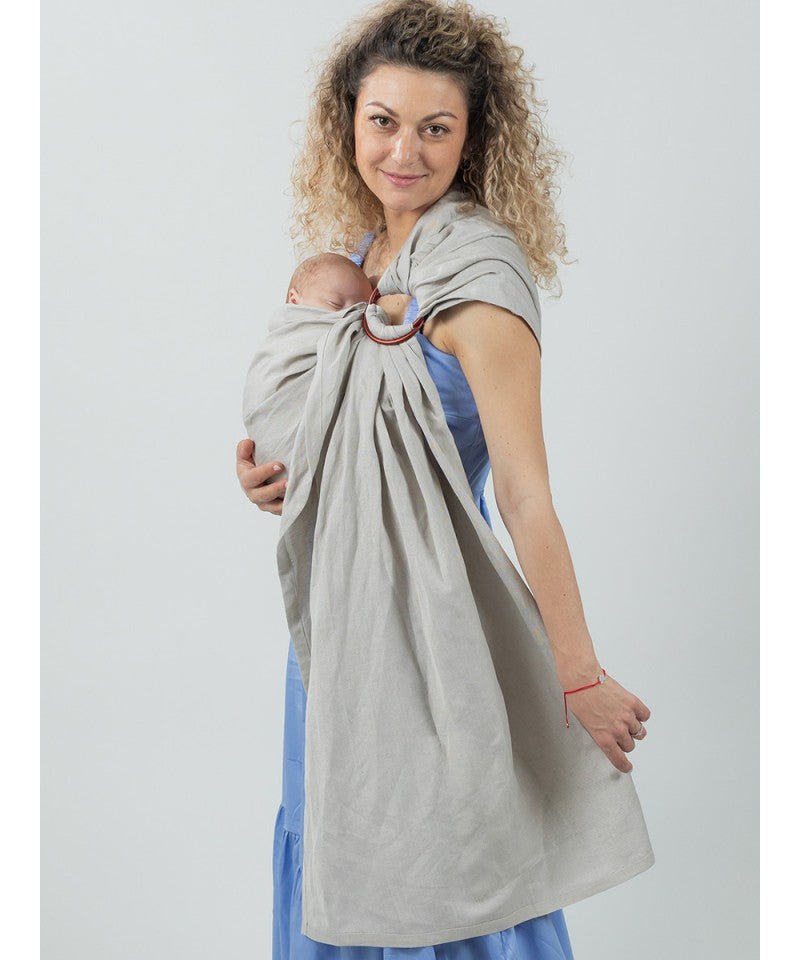 Isara Ring Sling - Silver Grey Bamboo Linen isara