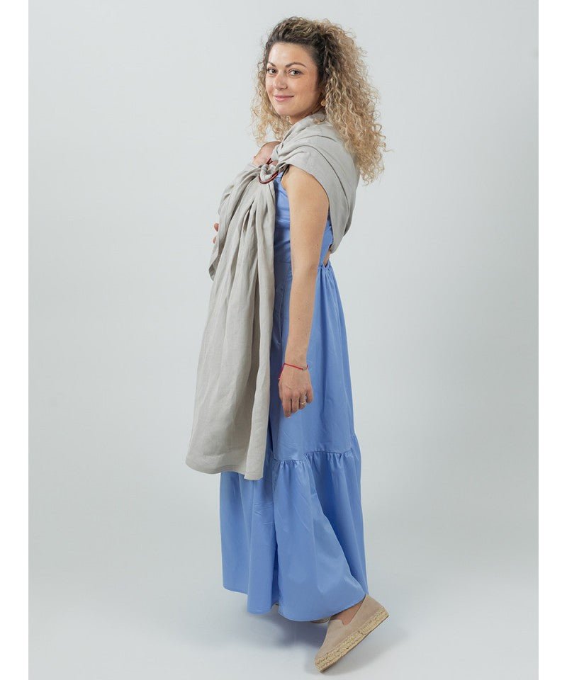Isara Ring Sling - Silver Grey Bamboo Linen isara