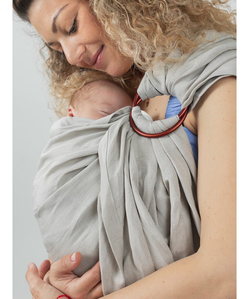 Isara Ring Sling - Silver Grey Bamboo Linen isara