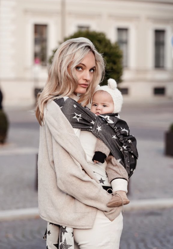 Kokadi Babytrage WrapStar Diorite Stars XL Size - Familienbande