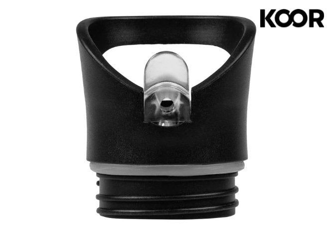 KOOR Edelstahlflasche 1000ml mit Strohhalm - blau KOOR