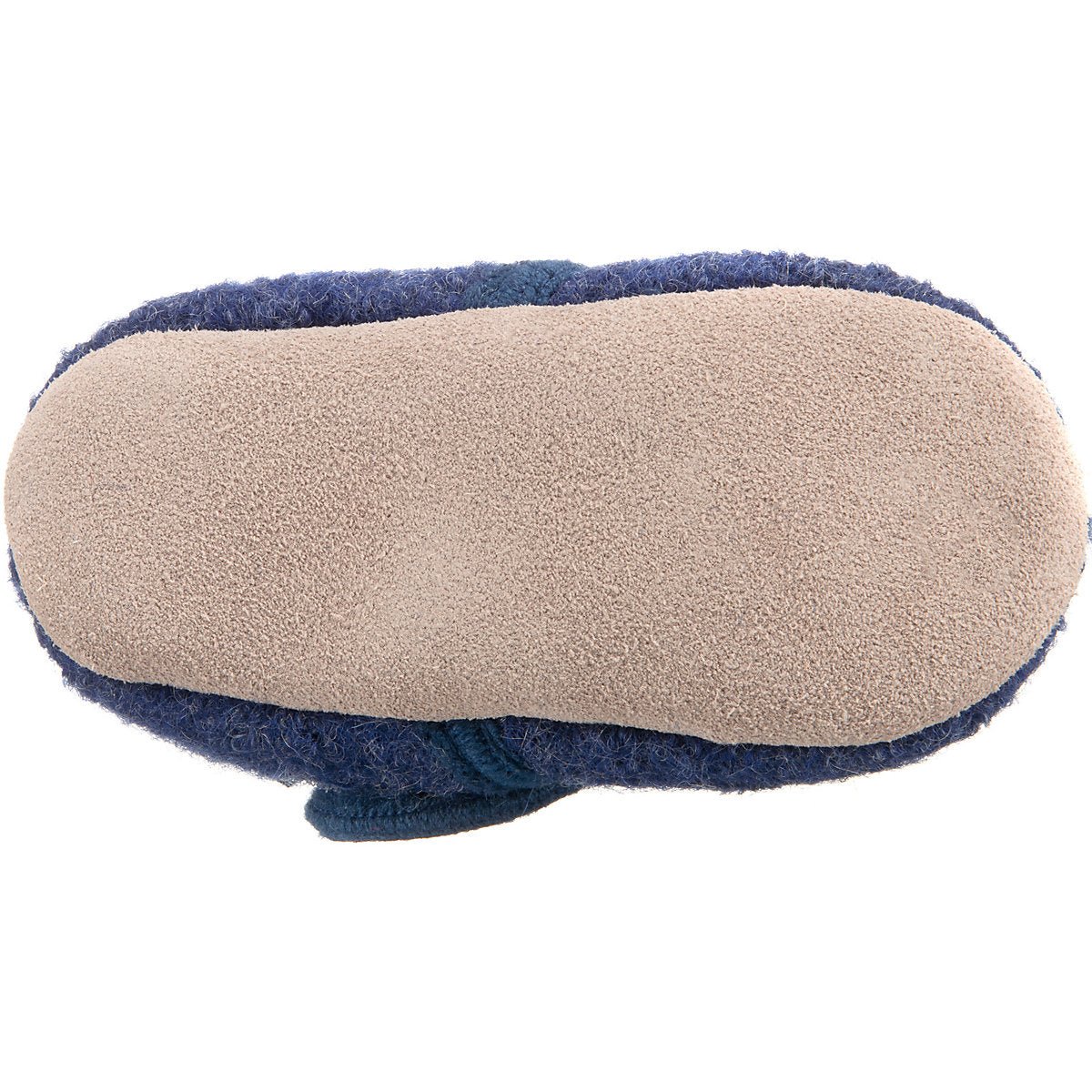 Krabbelschuhe/Finken aus Wolle - blue melange - Familienbande