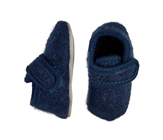 Celavi Krabbelschuhe/Finken aus Wolle - dark navy CeLaVi