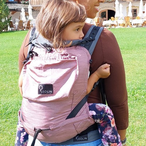Leolin Mini Babytrage - Rose Melange / grau Leolin