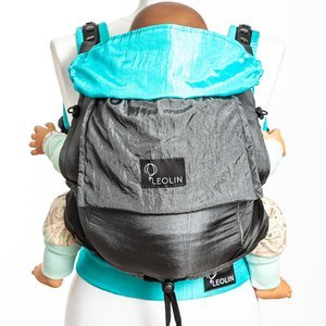 Leolin Mini Babytrage - Türkis/grau Leolin