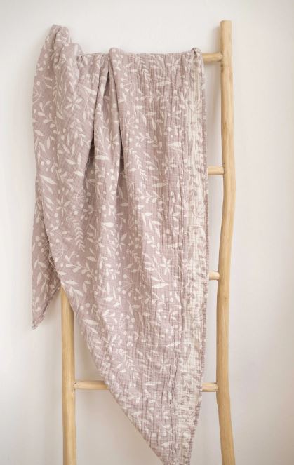 Limas Musselindecke 145x145cm - Flora Blush Limas