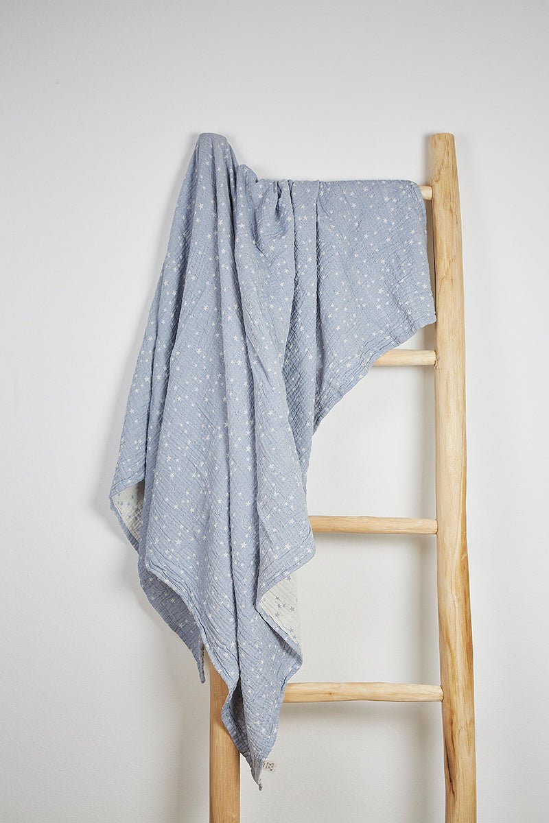 Limas Musselintuch - Stars Blue Night 80x80cm Limas