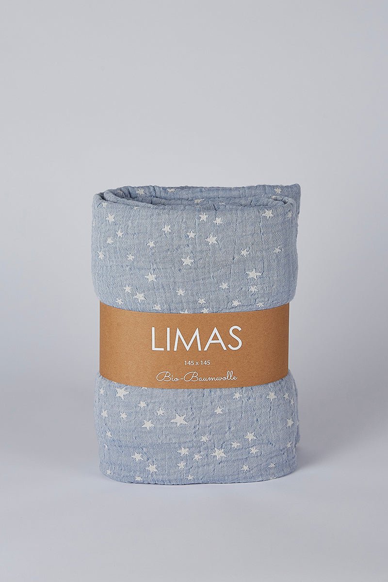 Limas Musselintuch - Stars Blue Night 80x80cm Limas