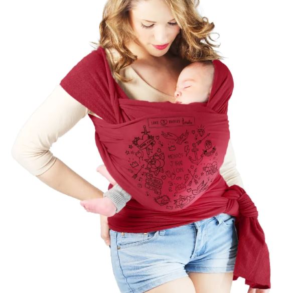Love Radius Tragetuch Basic - Tattoo red - Familienbande