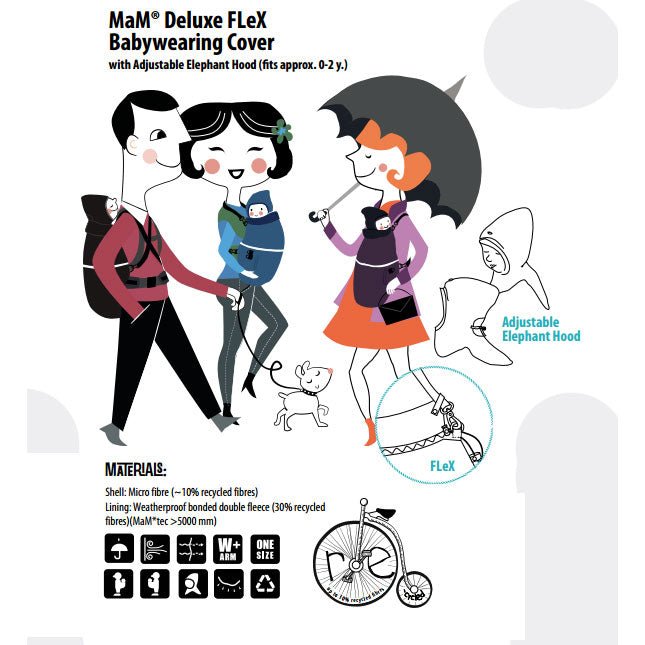 MaM Deluxe FLeX Cover mit separat Tragbarer Mütze MaM