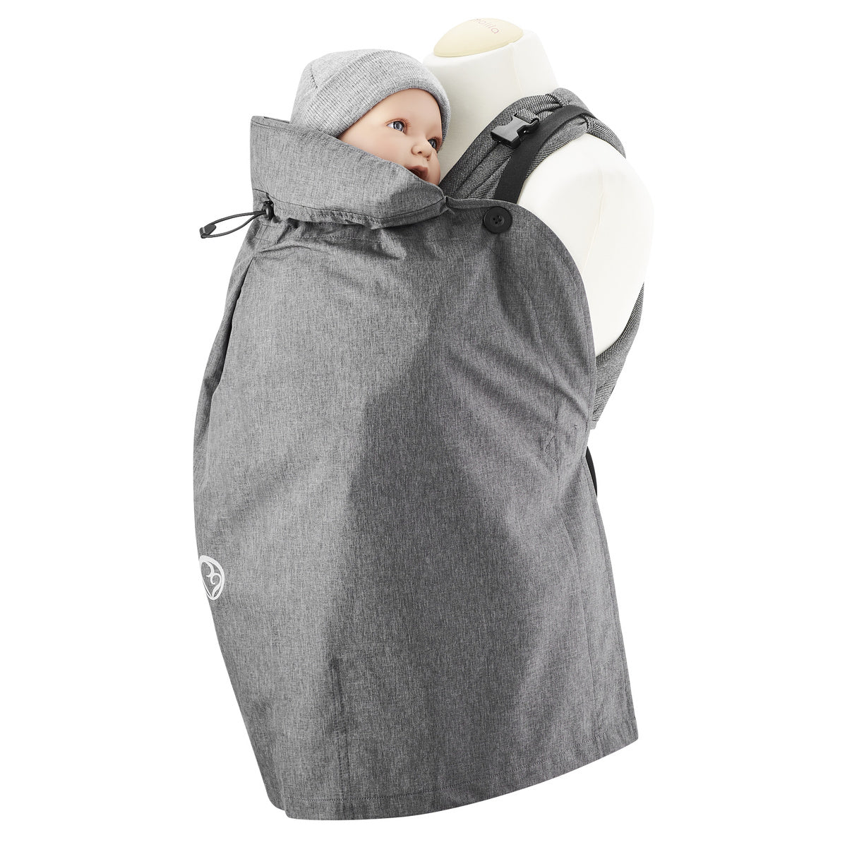 Mamalila Regenschutz TrageCover Shelter - Ice Grey - Familienbande