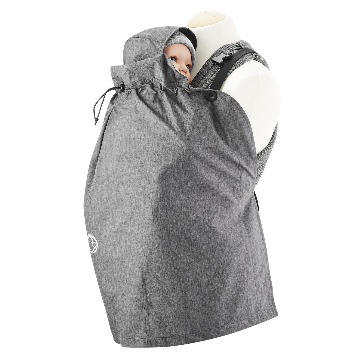 Mamalila Regenschutz TrageCover Shelter - Ice Grey - Familienbande