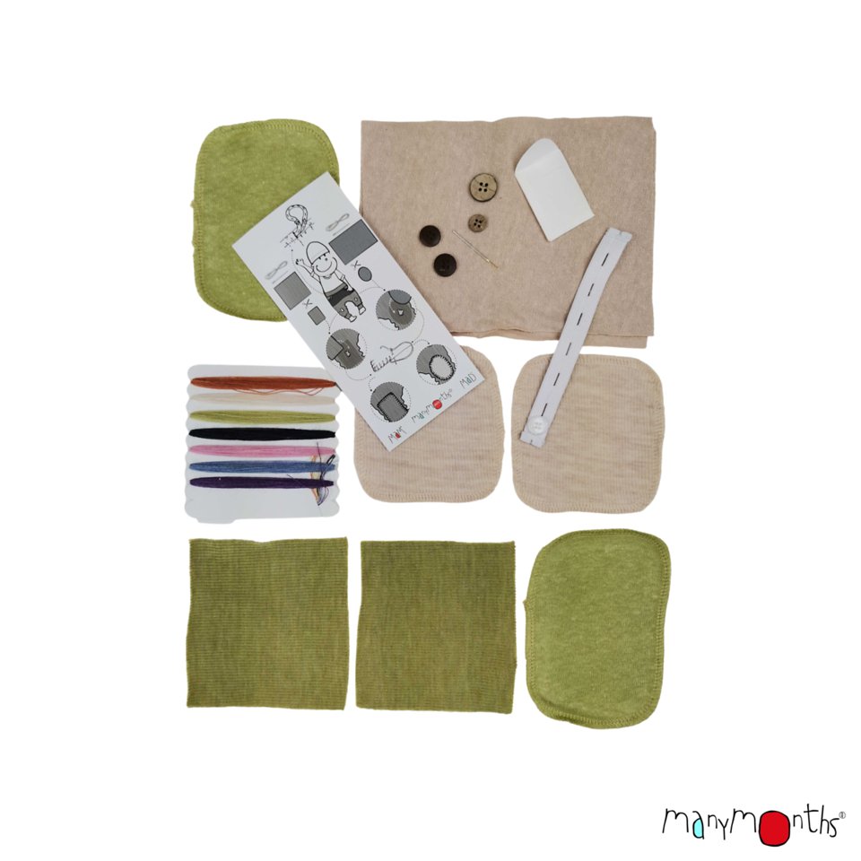 Many Months Natural Woollies Repair Kit - Toasted Coconut / Pea Purée - Familienbande