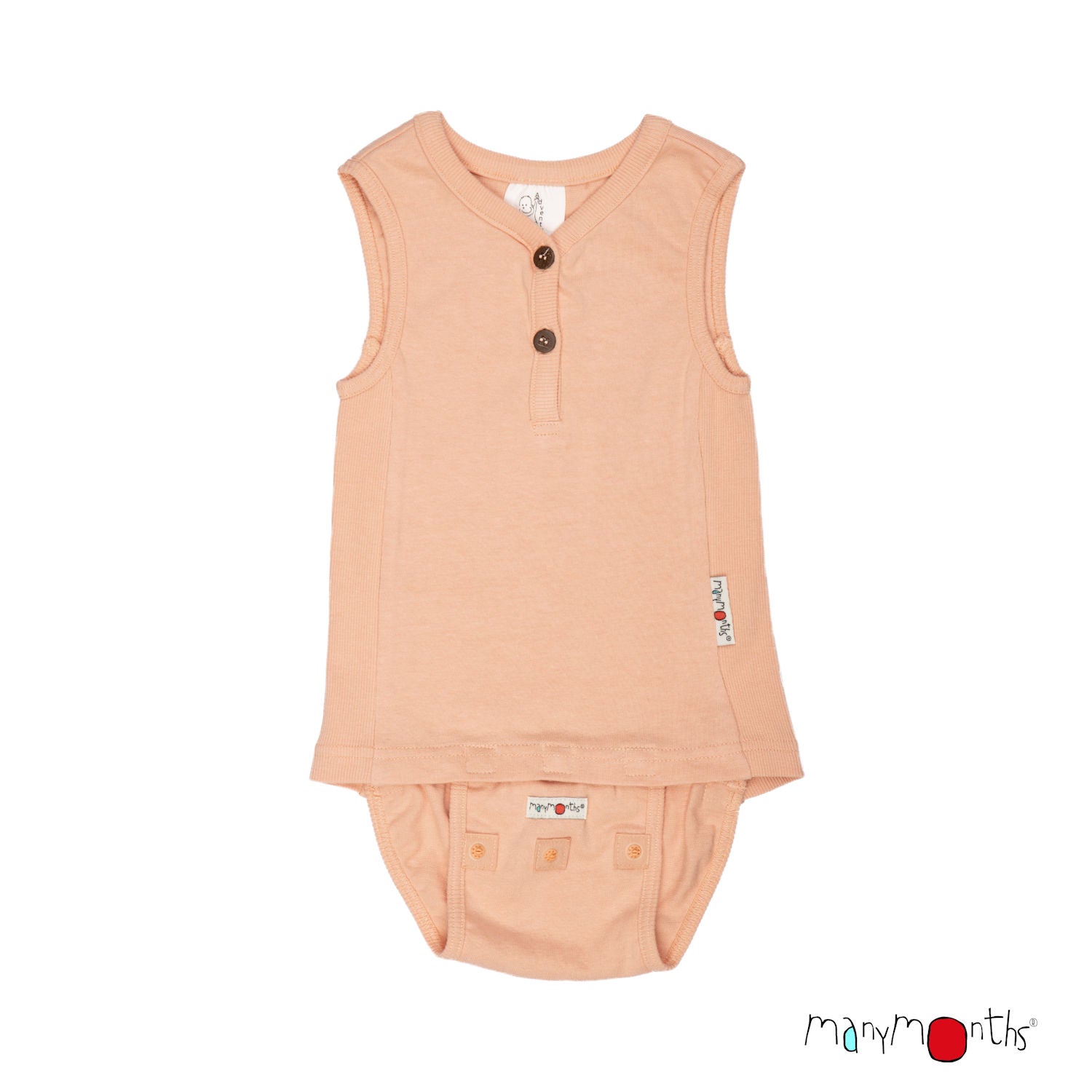 ManyMonths Ärmelloser Body/Top Hanf - Apricot Cheese ManyMonths