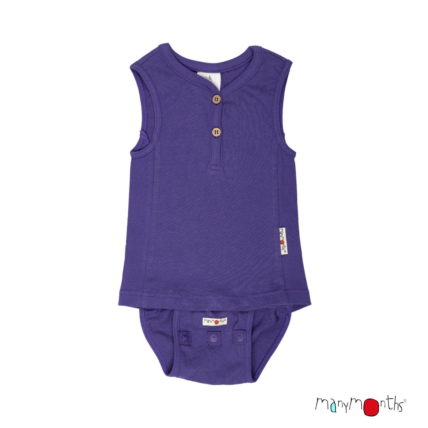 ManyMonths Ärmelloser Body/Top Hanf - Blue Purple ManyMonths