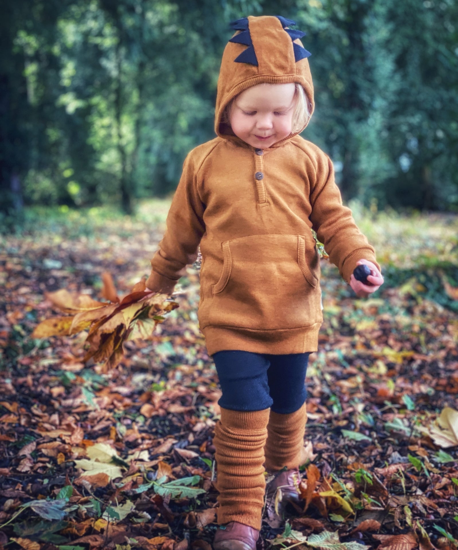 ManyMonths Dino Hoodie - Blue Mist ManyMonths