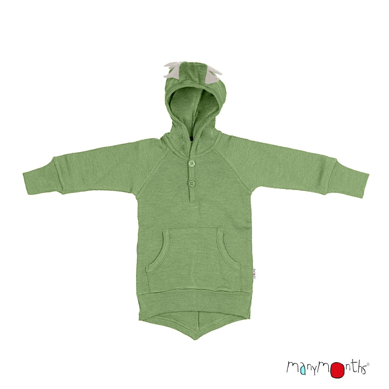 ManyMonths Dino Hoodie - Jade Green - Familienbande