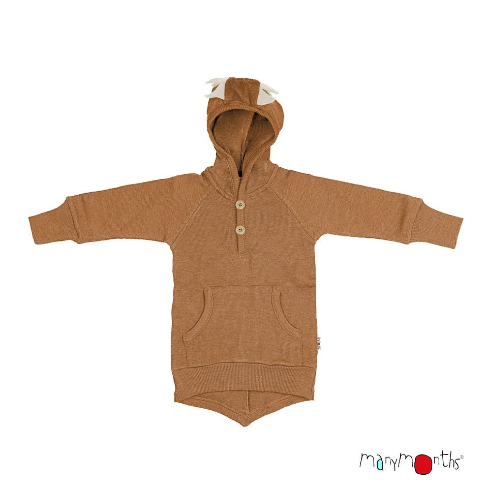 ManyMonths Dino Hoodie - Potter's Clay - Familienbande