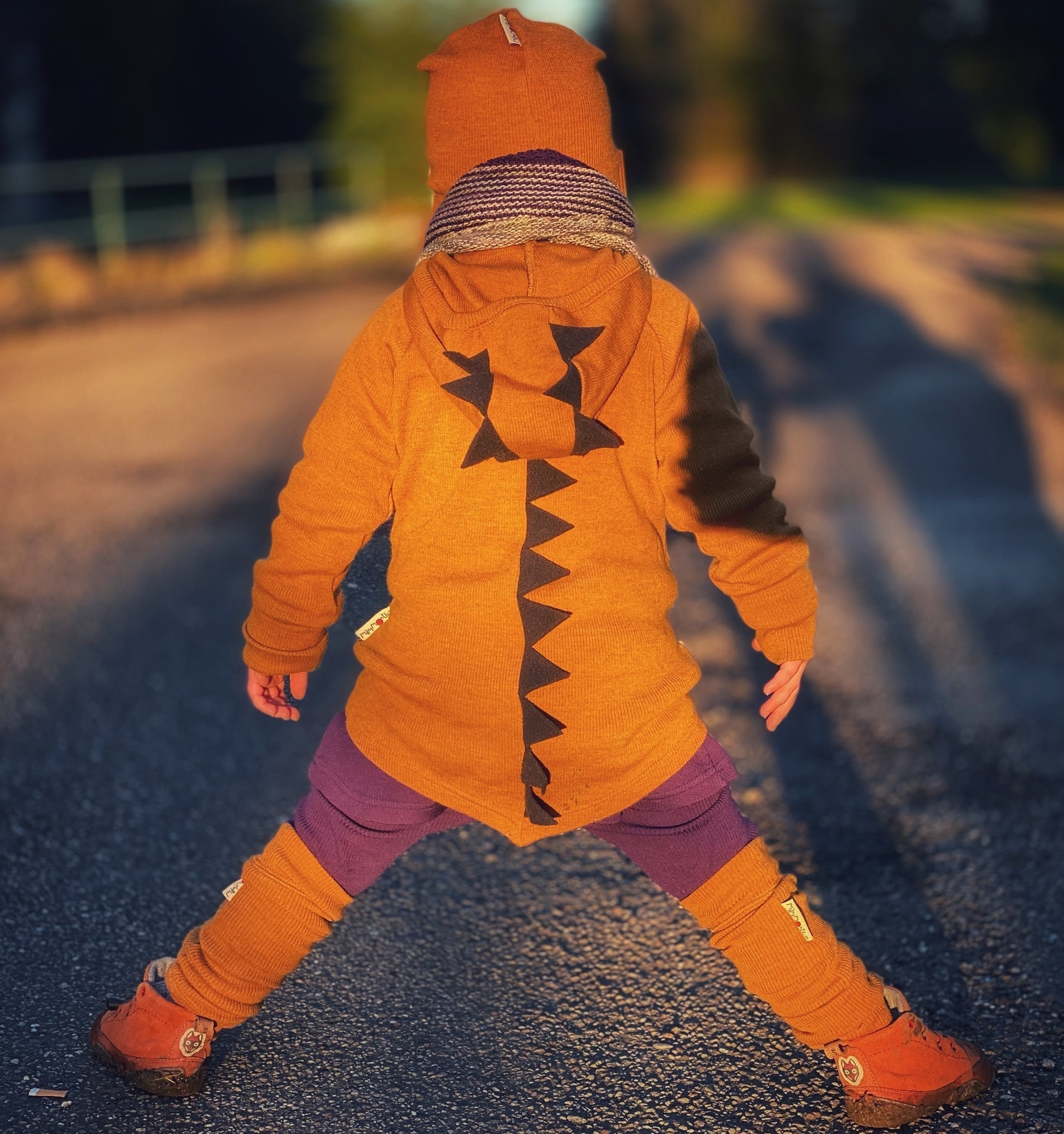 ManyMonths Dino Hoodie - Potter's Clay - Familienbande