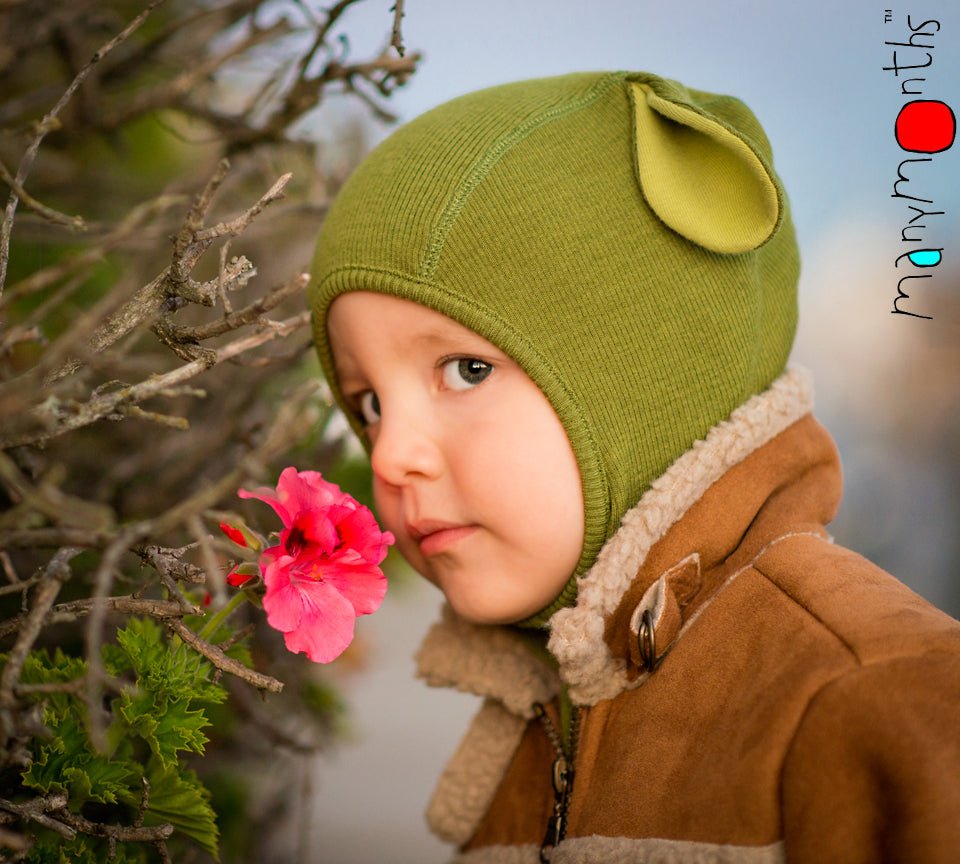 ManyMonths ECO Hempies Elephant Hood nectarine ManyMonths