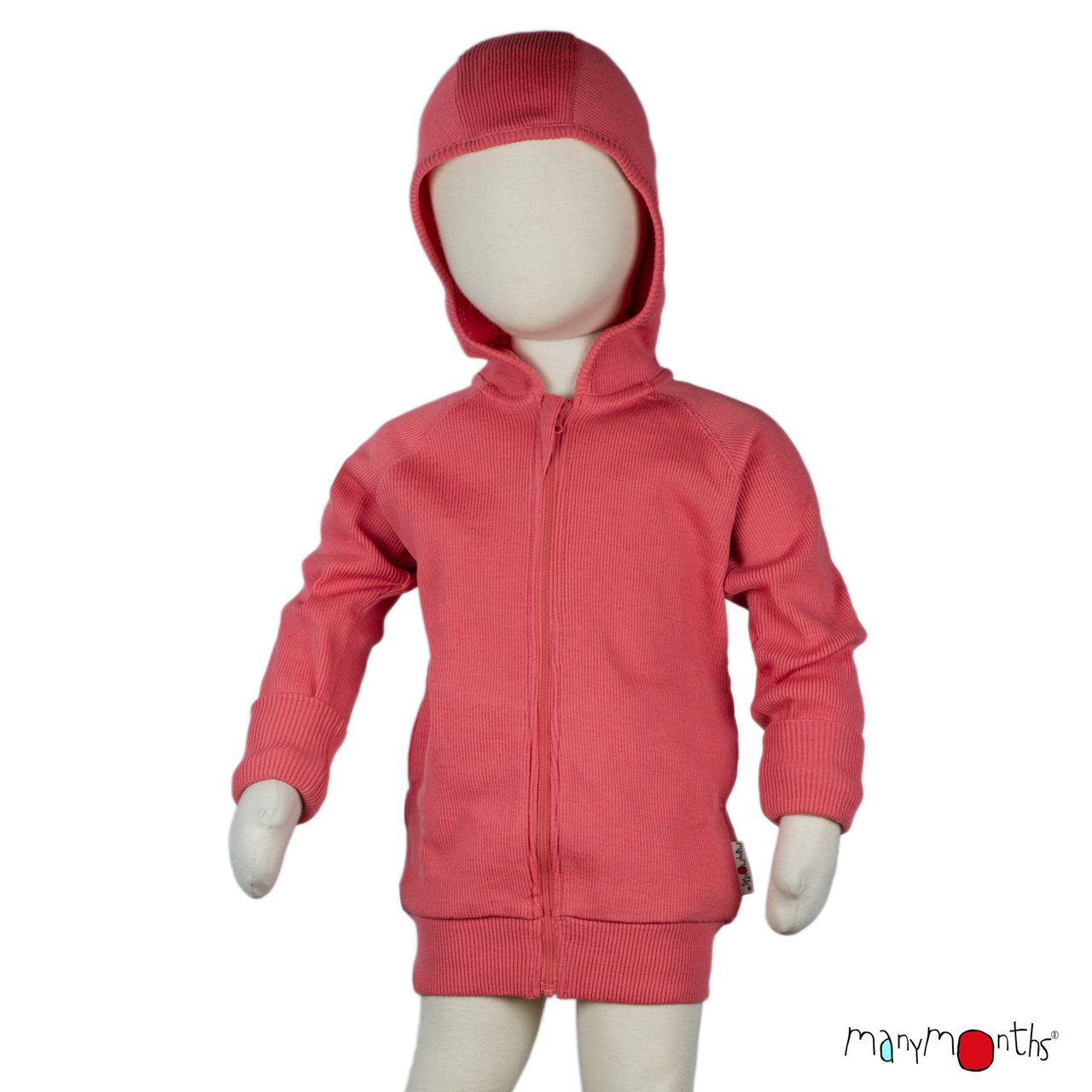 ManyMonths Hooded Zip Cardigan - Rooibos Red ManyMonths