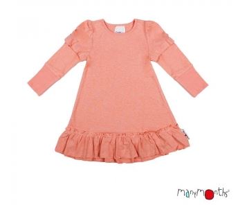 ManyMonths Long/Short Frill Tunika Hanf - Peach Rose - Familienbande