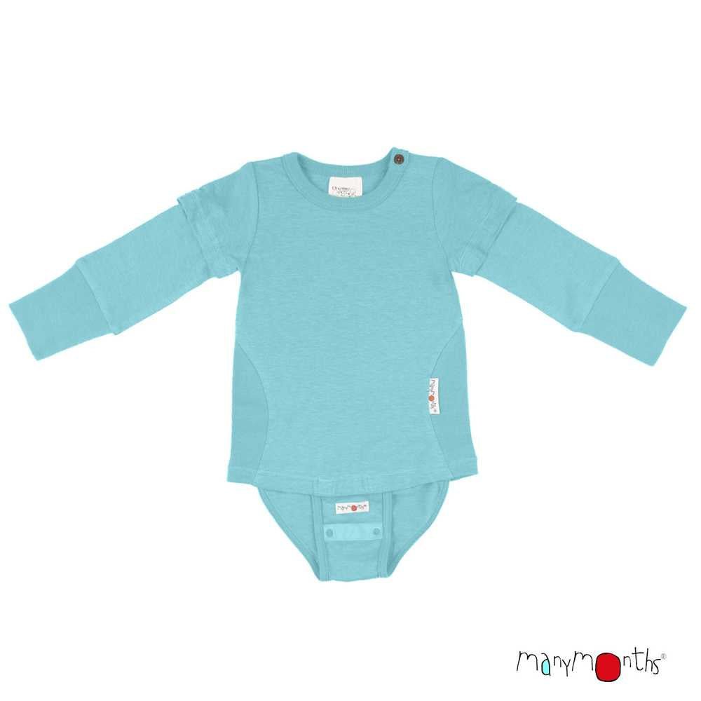 ManyMonths Long/Short Sleeve Body/Top Hanf - Angel Turquoise - Familienbande