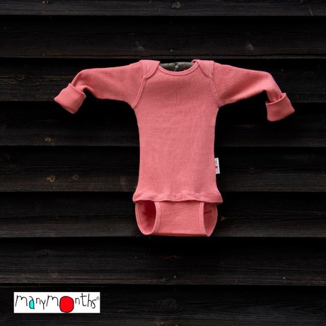 ManyMonths Natural Wollies Body/Shirt Long Sleeve Peach Bud ManyMonths